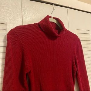 INC Red Winter Turtleneck